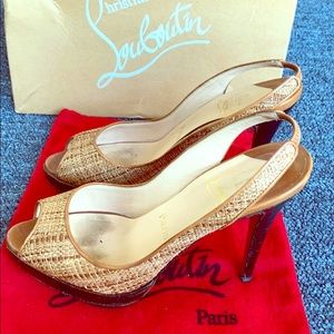 Brown Rafia Christian Louboutin’s